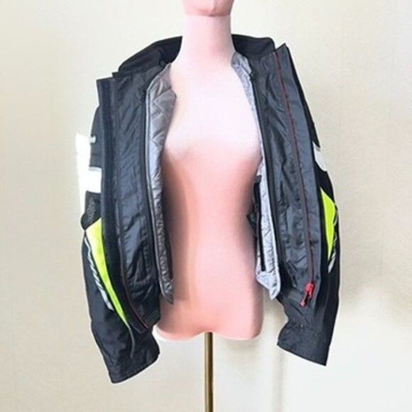 Cortech GX Air 5.0 Black Yellow Full Zip Motorcycle Jacket Womens Size L - Picture 2 of 16